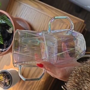 NWT Starbucks Iridescent Glass Coffee Cups